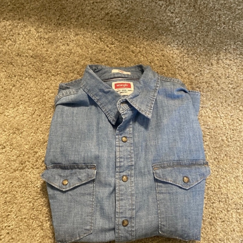 Wrangler Light Blue Casual Men's Shirt